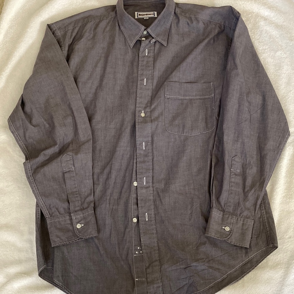 Grey YSL button down (16 32-33)